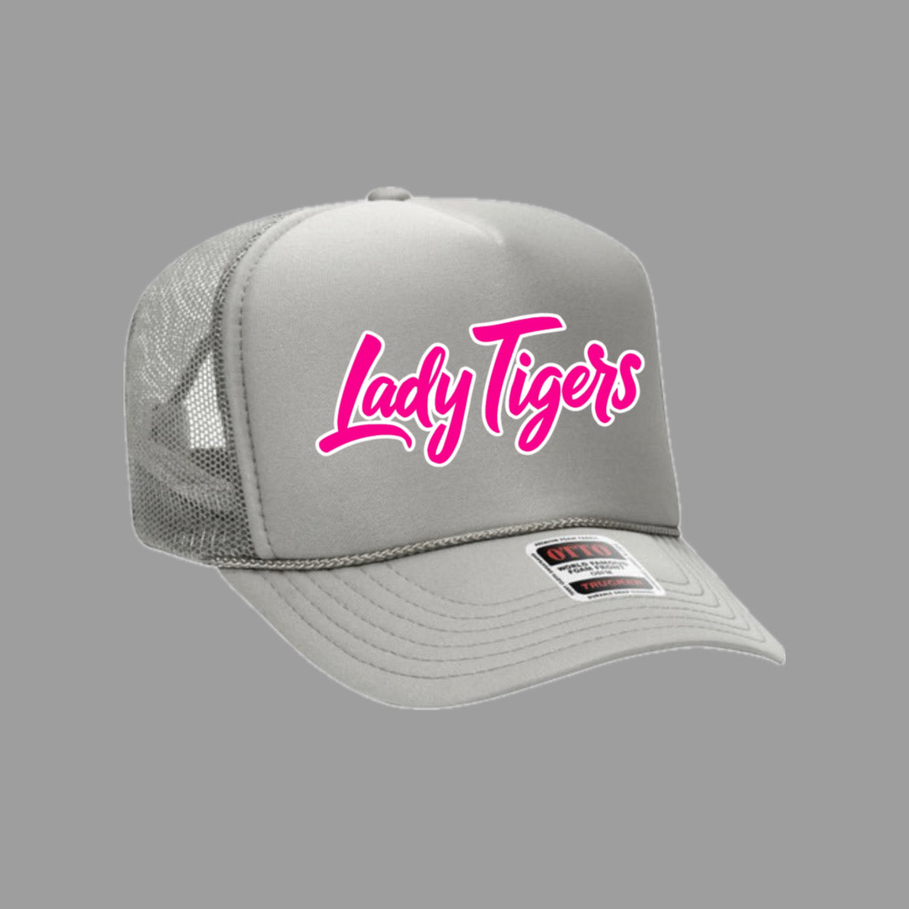 OTTO Silver Trucker Hat Pink Lady Tigers
