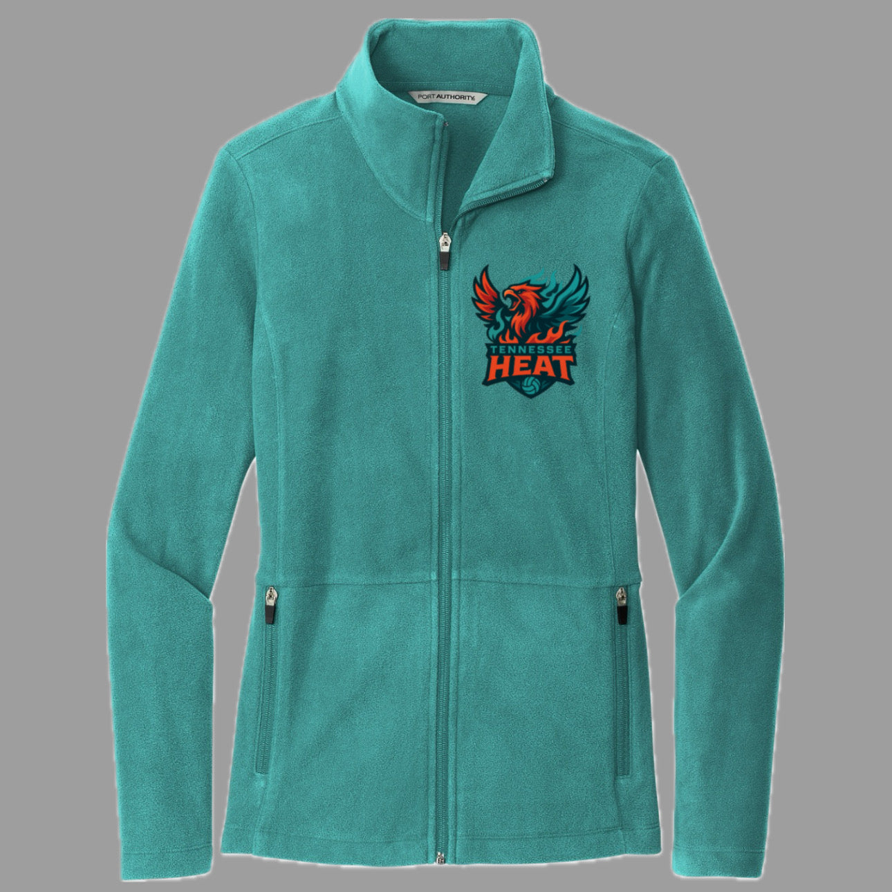 TN Heat 15 Women's Fleece Jacket Teal Blue Embroidered Logo