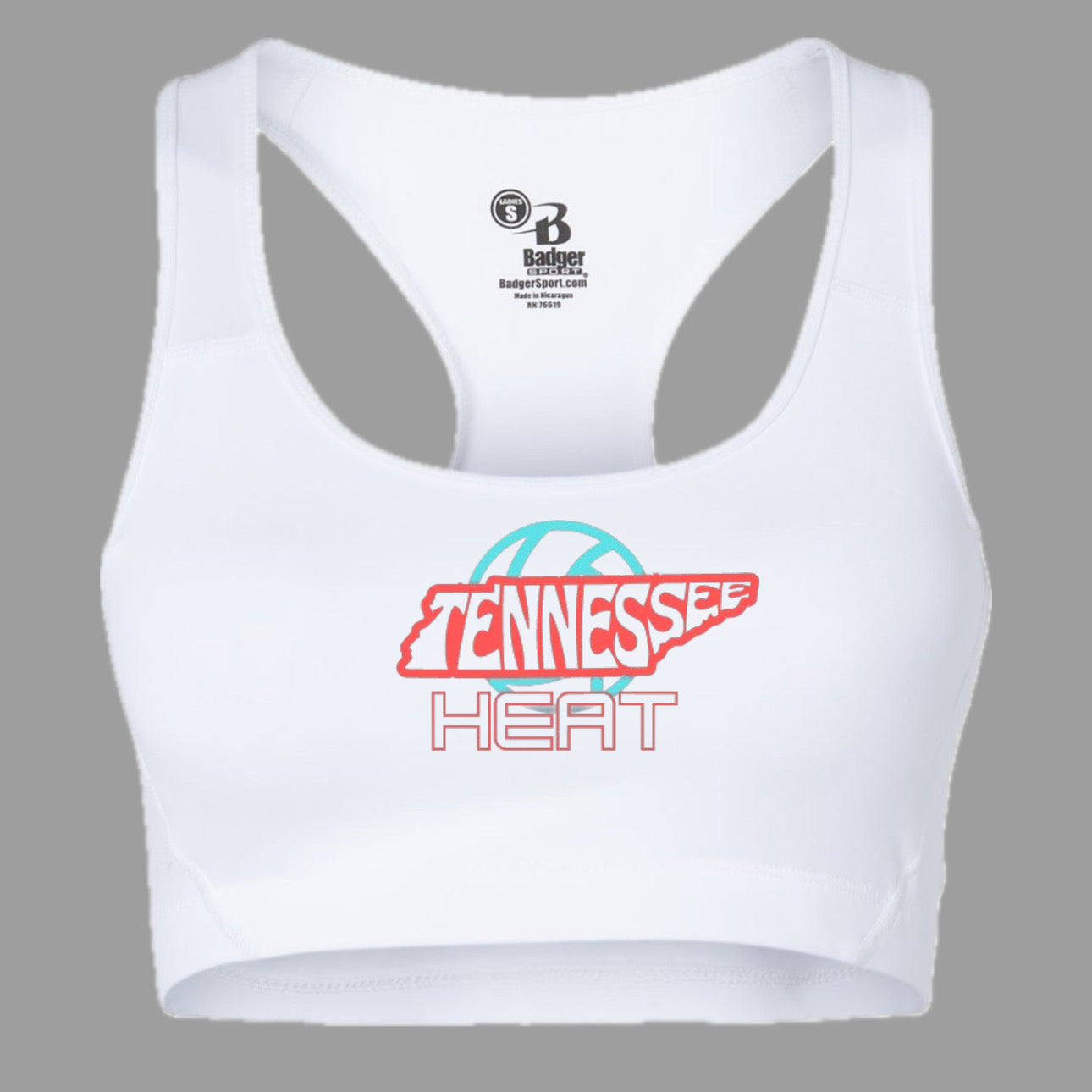 Tennessee Heat White Sports Bra