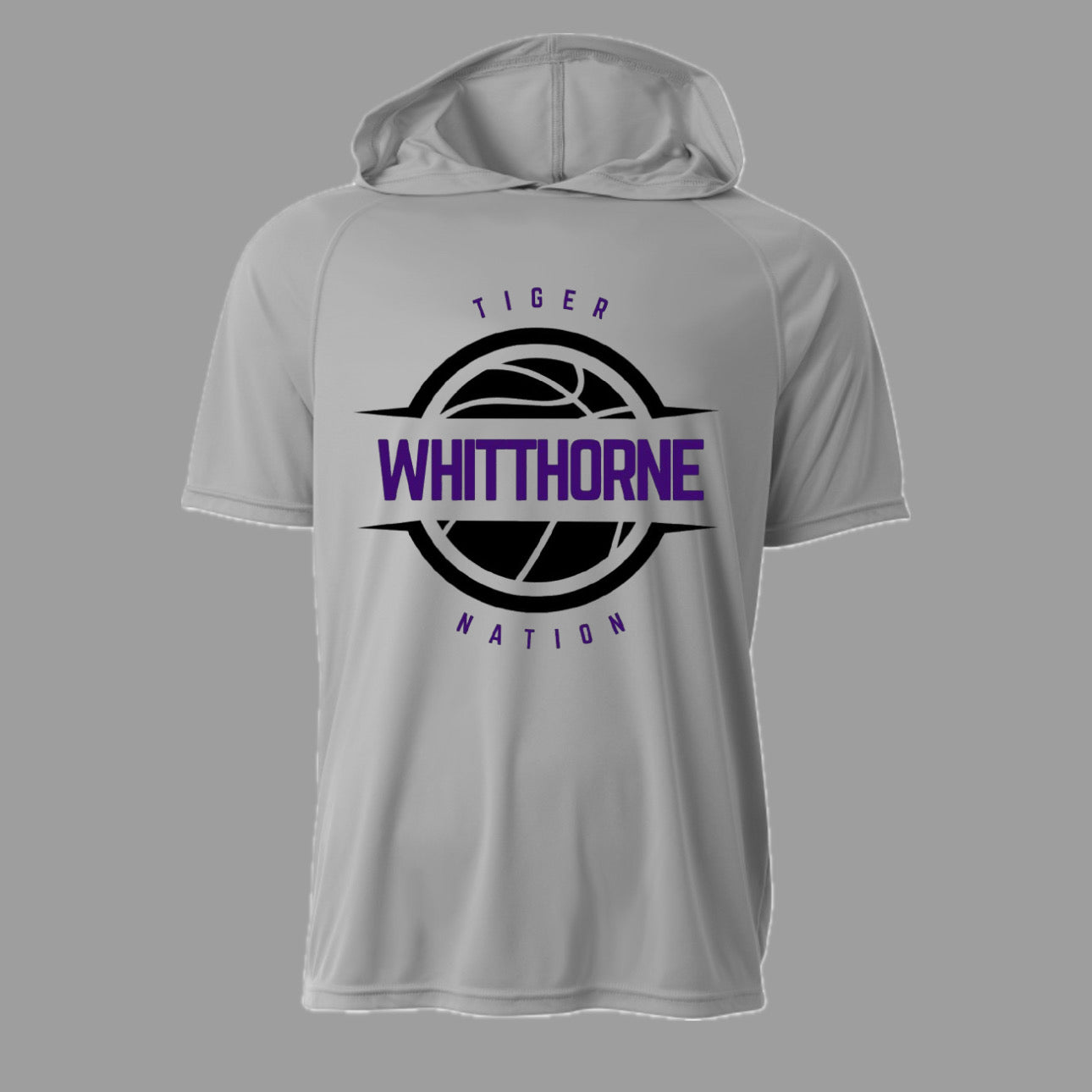 Dri Fit Hooded T Shirt Gray