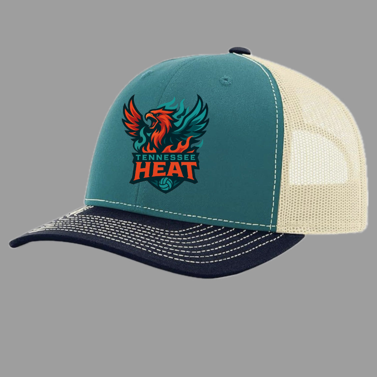 TN Heat 15 Blue Teal & Navy Richardson 112 Embroidered Logo