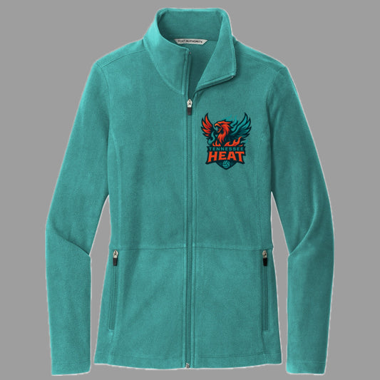 TN Heat 15 Women's Fleece Jacket Teal Blue Embroidered Logo