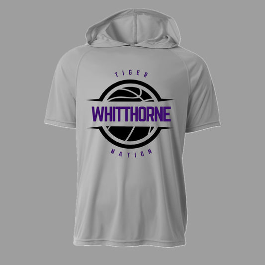 Dri Fit Hooded T Shirt Gray