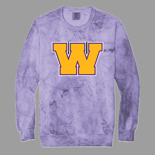 Comfort Color Tie-dye Purple Sweatshirt